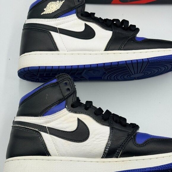 Nike Air Jordan 1 Retro High OG GS 575441-041 Size 6.5Y w/Box White Black Blue - Picture 6 of 7